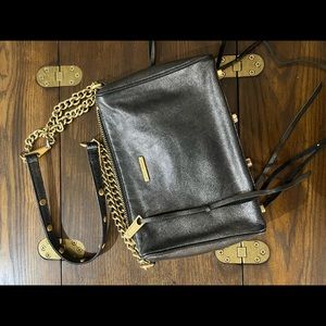 Rebecca Minkoff Mini 5 Zipper Leather Crossbody Purse
